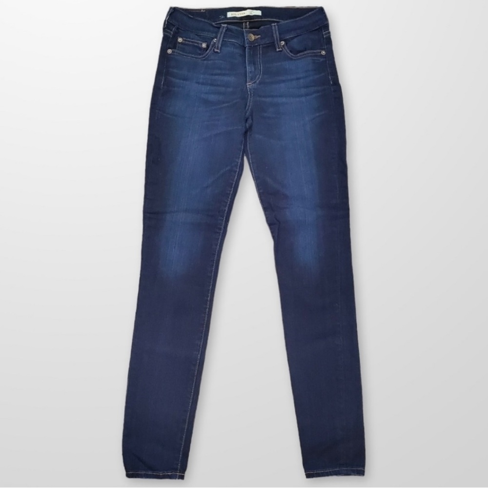 Big Star Alex Womens Mid Rise Skinny Stretch Blue Jeans Size 27R